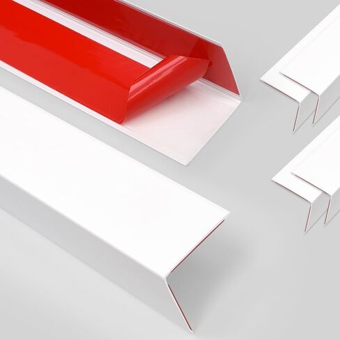 4Pack الألومنيوم الحامي المعدني الزاوية ، 45 ″ × 1 ″ قشر وعصا لتلب الحرس الزاوية مع زاوية 90 درجة ، لحماية الأثاث إطار باب الحائط حماية وتزيين (أسود) in Kuwait