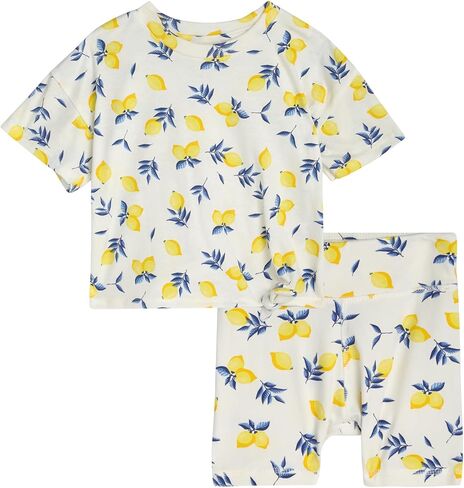 Jessica Simpson Baby Girls Shorts Set - 2 Piece Short Sleeve Girls Top, Biker Shorts for Infants & Toddlers in Kuwait