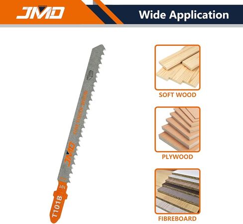 JMD 30 قطعة T144D شفرات المنشار الخشبي 6TPI شفرات المنشار للخشب 100 مم مجموعة شفرات المنشار المتوافقة مع بوش ديوالت ماكيتا إلخ in Kuwait