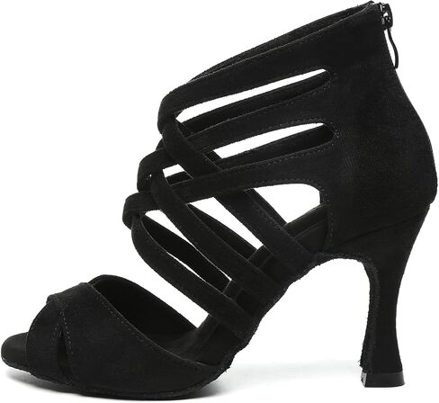 AOQUNFS Womens Latin Dance Boots Salsa Tango Performance Practice Ballroom Ankle Dance Shoes in Saudi Arabia