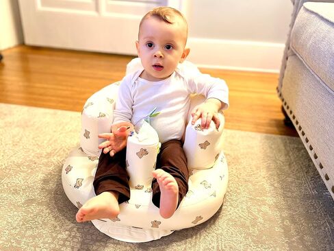 Baby Inflatable Seat for Babies 3-36 Months, Built in Air Pump Infant Back Support Sofa Toddler Chair for Sitting Up, Baby Floor Seater Gifts (Bear Cub) in Saudi Arabia