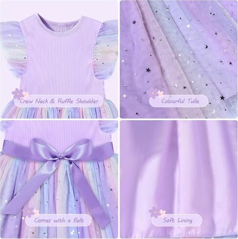 Toddler Girls Tulle Dress Summer Ruffle Sleeveless Baby Girl Fashion Tutu Dresses with Headband Princess Dress 2-6Y in Saudi Arabia