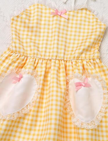 Imekis Toddler Girl Birthday Dress Summer Boho Plaid Easter Party Dress Cake Smash Photo Shoot outfit 1-6t in Kuwait