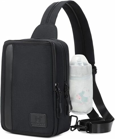 MYHOZEE Sling Bag Crossbody Backpack Purse - 2 in 1 Nylon Cross Body Bag Diaper with Wipes Pouch, Water Bottle Pocket in Saudi Arabia