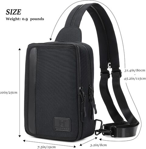MYHOZEE Sling Bag Crossbody Backpack Purse - 2 in 1 Nylon Cross Body Bag Diaper with Wipes Pouch, Water Bottle Pocket in Saudi Arabia
