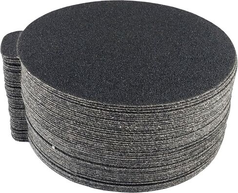 Premium 5" Silicon Carbide Heavy Duty Adhesive PSA Tab Sanding Discs | for Glass, Metal, Concrete, Composites, and Wood (100 Pack, 120 Grit) in Saudi Arabia
