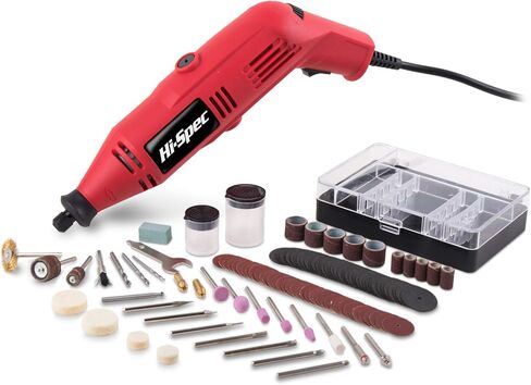 مجموعة أدوات Rotary Hi-spec تعيين 170W 1.4A مع إكسسوارات بتات متوافقة مع 121 قطعة. الحفر ، قطع ، تقليم ، طحن ورمال في إصلاحات DIY ، الهوايات والحرفية in Kuwait
