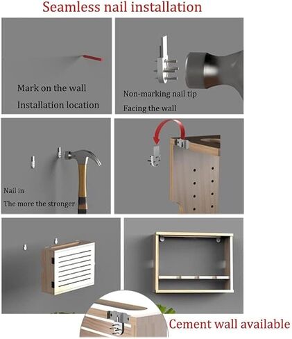 Wall-Mounted WiFi Router Shelf, Adjustable Floating Storage Bracket for Home Office, Cable Management Box in Saudi Arabia