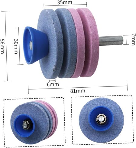 Cabilock 2pcs 4 4-Layer Lawnmower Blade Sharpener Parts Compatible Easy to Use Power Drill Mower Blade Tool in Saudi Arabia