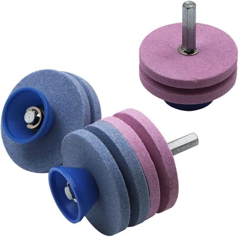Cabilock 2pcs 4 4-Layer Lawnmower Blade Sharpener Parts Compatible Easy to Use Power Drill Mower Blade Tool in Saudi Arabia