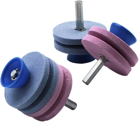 Cabilock 2pcs 4 4-Layer Lawnmower Blade Sharpener Parts Compatible Easy to Use Power Drill Mower Blade Tool in Saudi Arabia