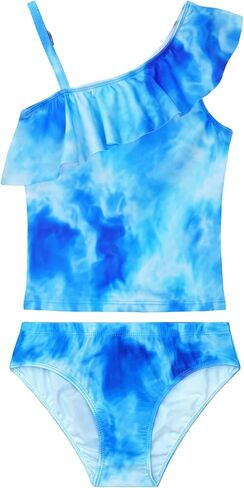 Girls Tankini Swimsuit بدلة السباحة من قطعتين ملونات طفل أطفال شكلك in Kuwait