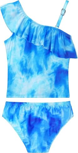 Girls Tankini Swimsuit بدلة السباحة من قطعتين ملونات طفل أطفال شكلك in Kuwait