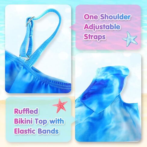 Girls Tankini Swimsuit بدلة السباحة من قطعتين ملونات طفل أطفال شكلك in Kuwait
