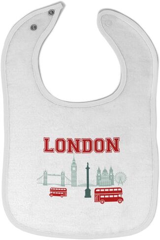Toddler & Baby Bibs Burp Cloths Pride London UK England Cotton Baby Items for Baby Girl & Boy White Design Only in Saudi Arabia