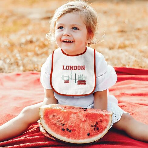 Toddler & Baby Bibs Burp Cloths Pride London UK England Cotton Baby Items for Baby Girl & Boy White Design Only in Saudi Arabia