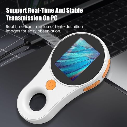 Handheld Dermatoscope Skin Analyzer Machine, Wireless Portable Digital Microscope with 1080P IPS Screen 8 LEDs, 500X Magnifier, for Scalp/Hair Trichomes Facial Skin Dermatoscope in Saudi Arabia