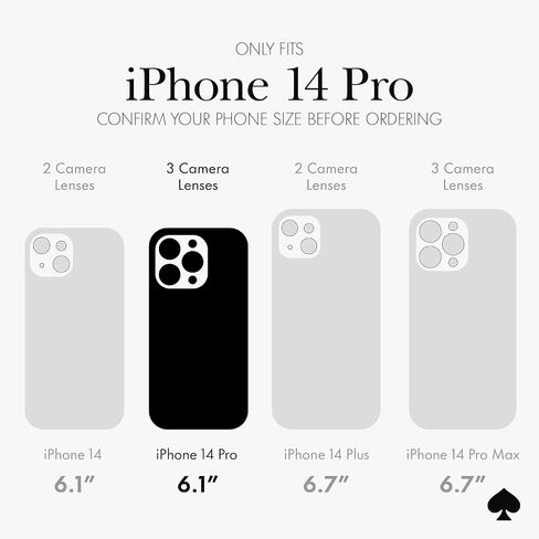 Kate Spade New York iPhone 14 Pro Case, Compatible with Wireless Charging - Hollyhock Floral in Saudi Arabia