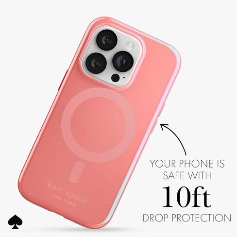 Kate Spade New York iPhone 14 Pro Case, Compatible with Wireless Charging - Hollyhock Floral in Saudi Arabia