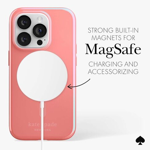 Kate Spade New York iPhone 14 Pro Case, Compatible with Wireless Charging - Hollyhock Floral in Saudi Arabia