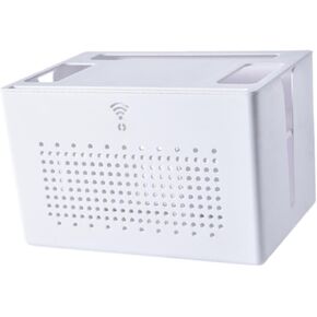 Router Storage Box Cord Organizer Wire Storage Power Strip Cable Management Hider Router Cover for Living Room, White