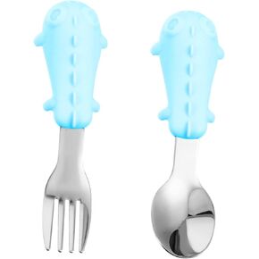 1 Set Adorable Set Portable Cutlery with Handles for Feeding and Training Lightweight and Easy to Carry present for Parents