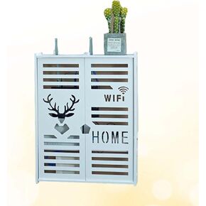 WiFi Remote Control Storage Box WiFi Router Stand Wall Mount for Home and Office, Easy to Install,48x11.5x28cm(C39x7.5x24cm)