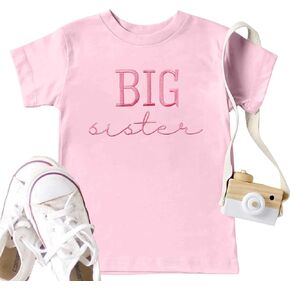 LAZYCHILD in My Big Sister Era Shirt: Girl Big Sister Shirts Toddler Announcement Gifts Short Sleeve Tops