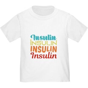 CafePress Diabetic Type 1 2 Diabetes Insulin T1D T Shirt Cute Toddler Graphic Tee, 100% Cotton