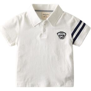 Toddler Baby Boys T-Shirt Short Sleeve Tops Active Performance Solid Color Pique Polo Clothes Summer
