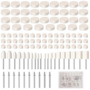 110pcs Buffing Wheel for Dremel Polishing Kit, Polishing Wheel for Dremel Tool Accessories, with 1/8" Shank for Metal Jewelry Wrist Watch Polishing