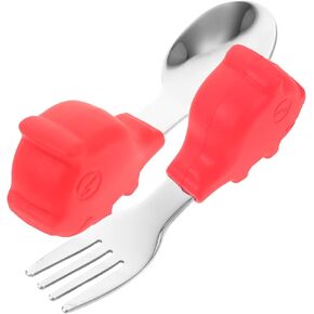 BESPORTBLE 1 Set Fork and Spoon Ergonomic Tableware Lightweight and Easy to Clean for Home and School Feeding Safe Eating Tools