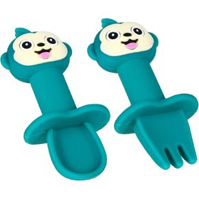 2Pcs Adorable Cartoon Spoon Fork Set Lightweight Utensils for Feeding Tableware for Outdoor Travel and Everyday Use