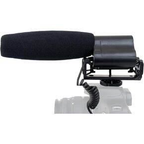 Digital Nc High Sensitivity Microphone (Stereo/Shotgun) with Windscreen & Dead Cat Wind Muff for Panasonic HC-WXF991K