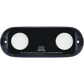 Made in Japan JB40 Solution for Transom Underwater Lighting, 2 x 3.6W COB LED, 40W, 12-24V, IP69, DIY Installation (Black case, Warm White)
