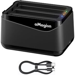 Battery Charger Set for Insta360 X5,Simultaneous Charging of Three Batteries (Charger)