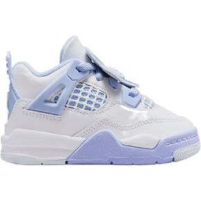 Air Jordan 4 Retro Aluminum Infant Toddler Lifestyle Shoes (White/Aluminum Blue/Tint Oil Green) Size 5