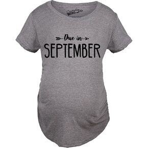 Maternity Due in T-Shirt Choose Month Funny Pregnant Expecting Due Date Tee