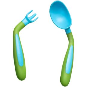 VANZACK 1 Set Tableware Flexible Fork Spoon for Safe Tpe Materials Comfortable Cartoon Design Easy to