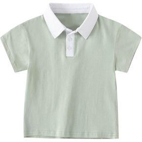 Toddler Kids Athletic Pique Polo Shirt Infants Short Sleeved Collared Oxford Tshirt Baby Girls Boys Button Down Uniform Tops