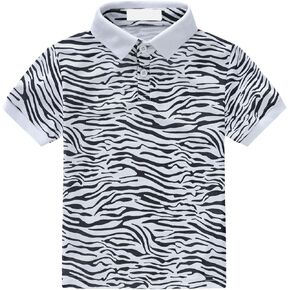 طفل صغير بولو القمصان القمصان الصيفية صيف الأكمام القصير v-neck زر الجولف لأعلى Dinosaur Tee Tops Athletic Tank Tops