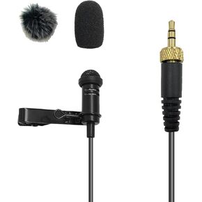لافالييه لابيل ميكروفون متوافق مع Sennheiser اللاسلكي نظام Bodypack Transmitter EW100 G4 EW300 G1 G2 G3 ، EWD1 ، ME2 ، ME3 ، ME4 OMNIDIRECTIONSER MIC (قفل قفل المسمار 3.5 مم)
