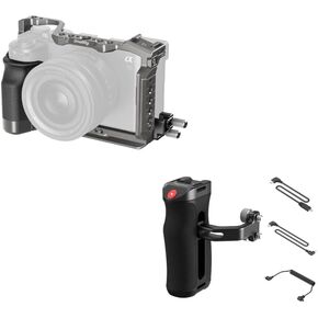 Smallrig Hawklock Quick Release Camera CAGE KIT FOR SONY A7C II/ A7CR+مقبض جانبي ملولب مع السجل بدء/ إيقاف تشغيل المشغل البعيد