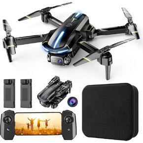 Drone with Camera 1080P HD FPV Foldable Mini Drone for Beginners Kids Adults, Drone with One Key Take Off/Landing, Gesture Selfie, Altitude Hold, 3D Flip, Easy to Fly, 2 Batteries, Toys for Boys Girls