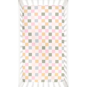 DILIMI Fitted Crib Sheets for Baby Boys and Girls, Ultra-Soft Breathable Baby Crib Sheet Fits Standard Crib and Toddler Mattress, Black Checkered