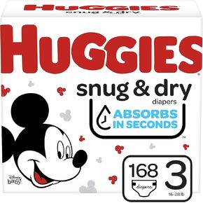 Huggies Snug & Dry Baby Diapers, Size 4, 148 Ct