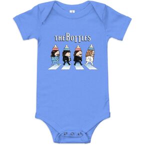 THE BOTTLES Baby Onesie, 100% Cotton, Sizes 3-24m, Unisex-Babies, Baby RocknRoll Onesie