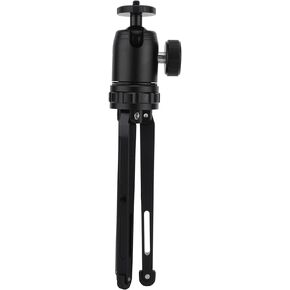 Metal Mini Tripod Stand | 360° Ball Head for Digital Camera/Smartphone/Stabilizer | Adjustable Height 210-130mm | Aluminum Alloy with 1 / 4in Screw Holes