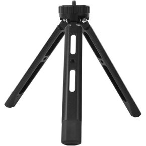 Aluminium Alloy Mini Desktop Tripod | 1/4 ' ' Screw for SLR/Mirrorless Camera/Mobile | 4 - Level Adjustable Height, 5KG Load, Compact 18cm Folded