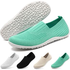 Flats for Women Barefoot Shoes Slip on Walking Mesh Zero Drop Minimalist Shoes Fashion Wide Toe Box Sneakers Casual Tennis Comfortable Summer Ladies Loafer